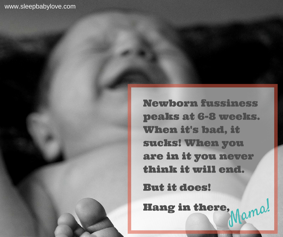 8 week old baby fussy